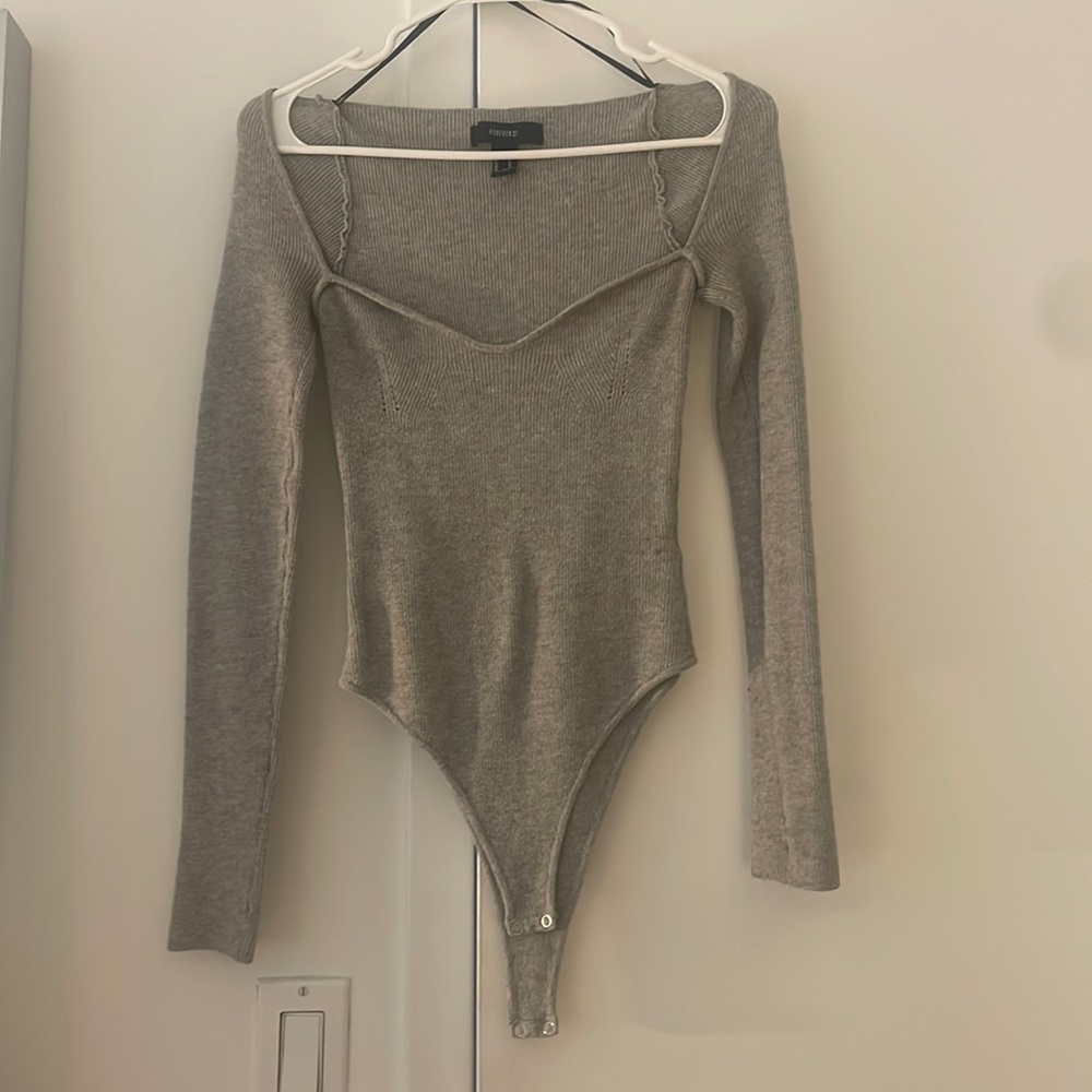 Ribbed sweetheart bodysuit